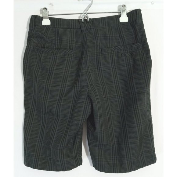 Quiksilver Men's Casual Shorts 31 Gray Plaid Flat Flat Front Measures 32" - Picture 2 of 5
